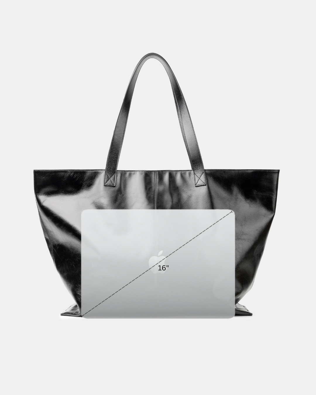 Maxi Leather Tote Bag - Black | Pre Order