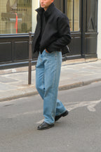 Relaxed Straight-Leg Jeans - Vintage Blue