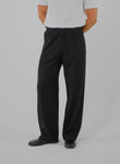 Signature Wool Pleated Trousers - Black