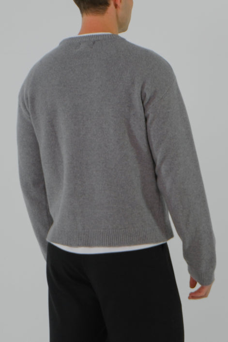 Wool Cashmere Crewneck - Grey