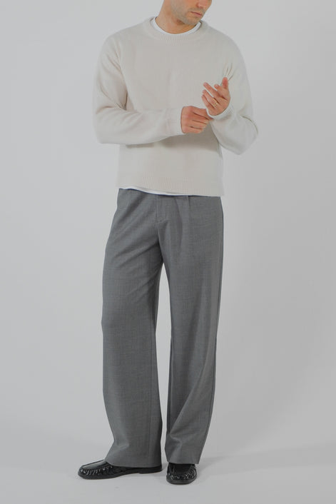 Wool Cashmere Crewneck - Cream | Pre Order