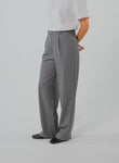 Signature Wool Pleated Trousers - Grey