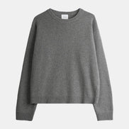 Wool Cashmere Crewneck - Grey
