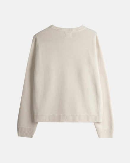 Wool Cashmere Crewneck - Cream
