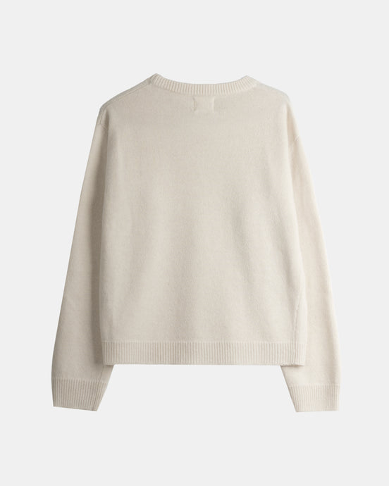 Wool Cashmere Crewneck - Cream