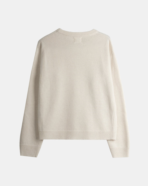 Wool Cashmere Crewneck - Cream