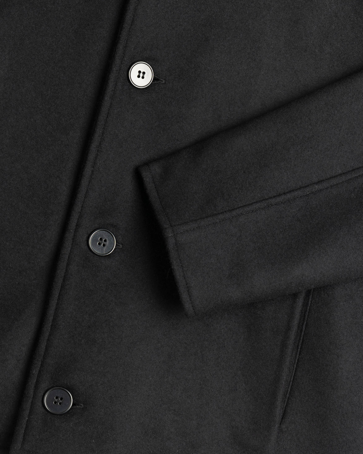 High Collar Wool Jacket - Black | Pre Order