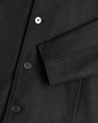 High Collar Wool Jacket - Black