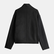 High Collar Wool Jacket - Black | Pre Order