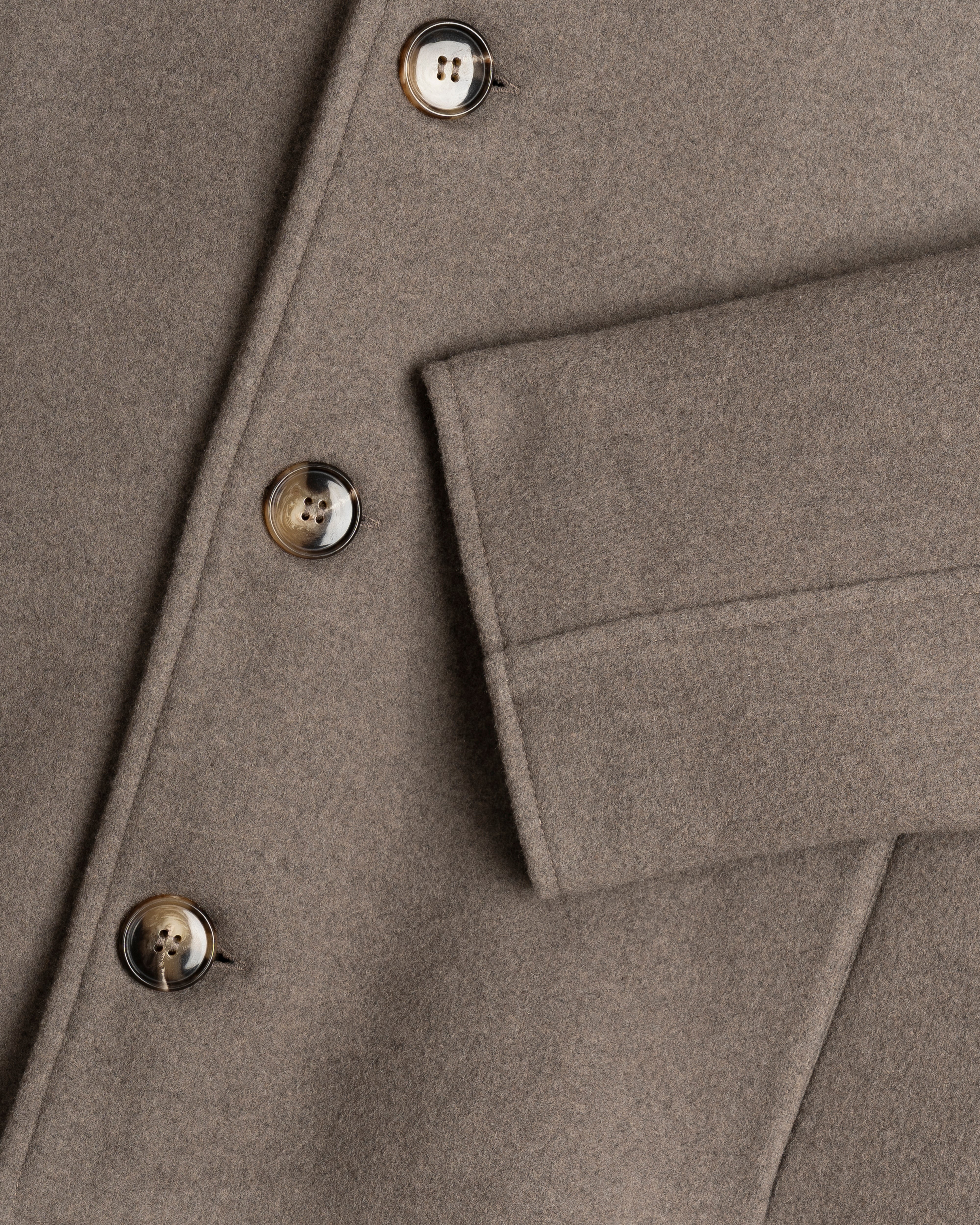High Collar Wool Jacket - Taupe – ADELA THE STUDIO