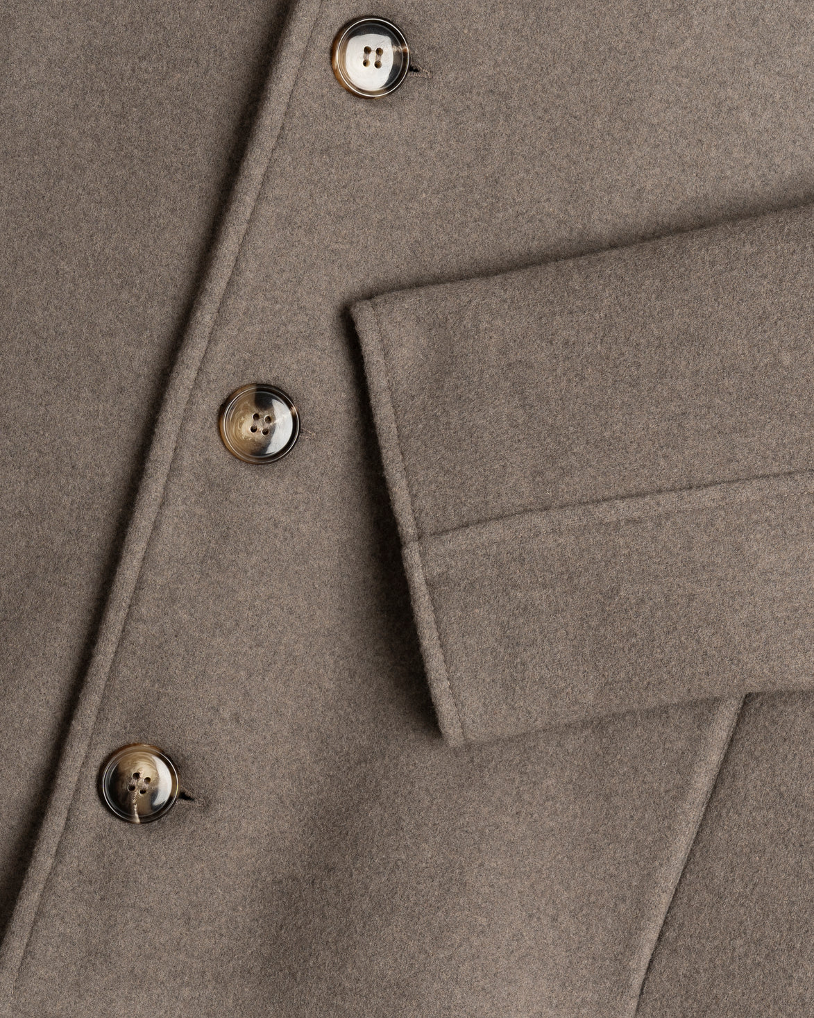 High Collar Wool Jacket - Taupe | Pre Order