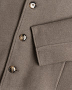 High Collar Wool Jacket - Taupe