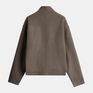 High Collar Wool Jacket - Taupe | Pre Order