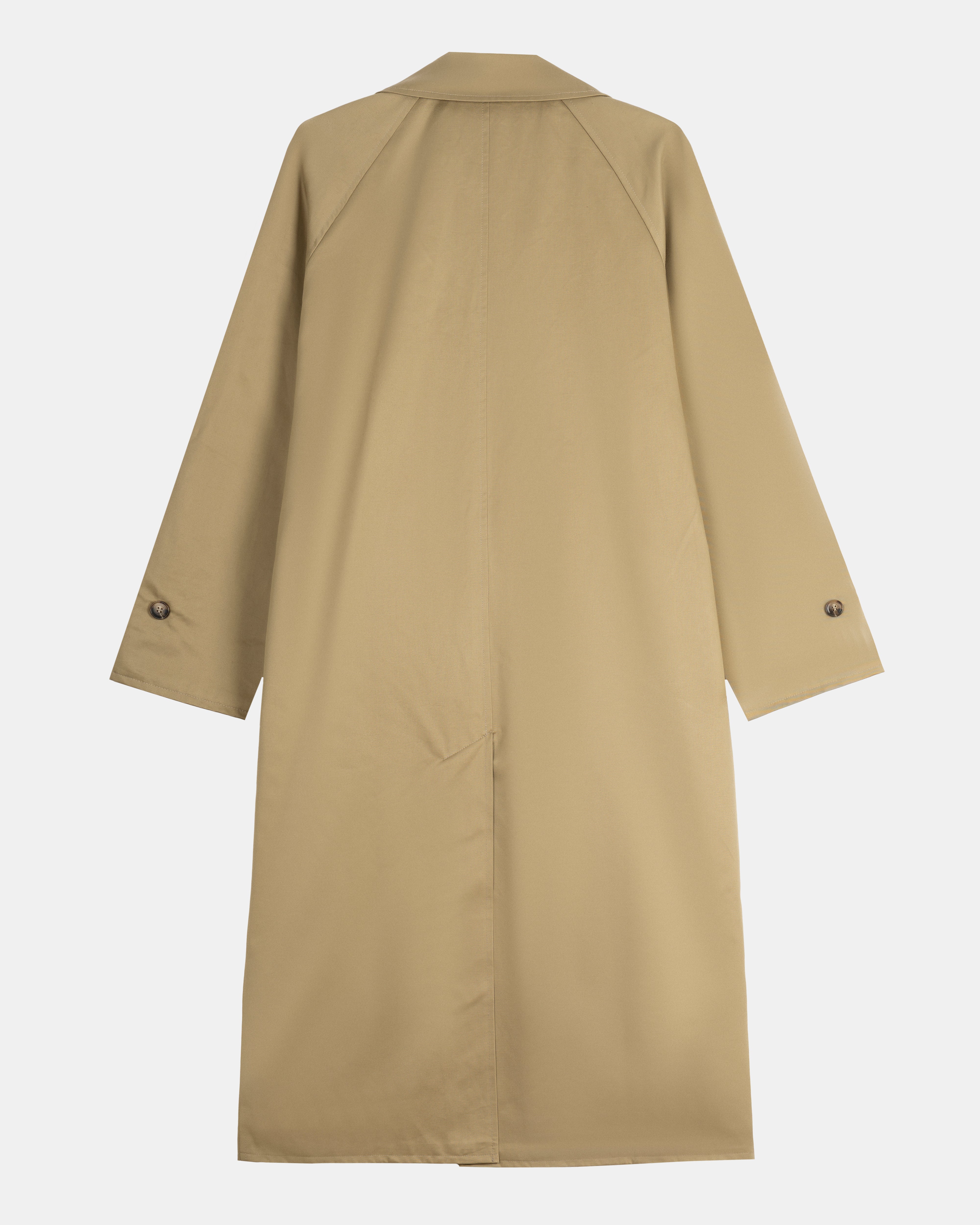Beige Cotton Trench Coat - Oversized fit, Vintage feel | ADELA THE
