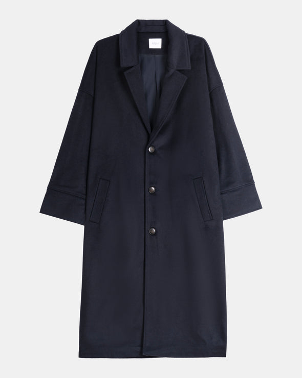 Wool Cashmere Coat - Navy | FINAL SALE
