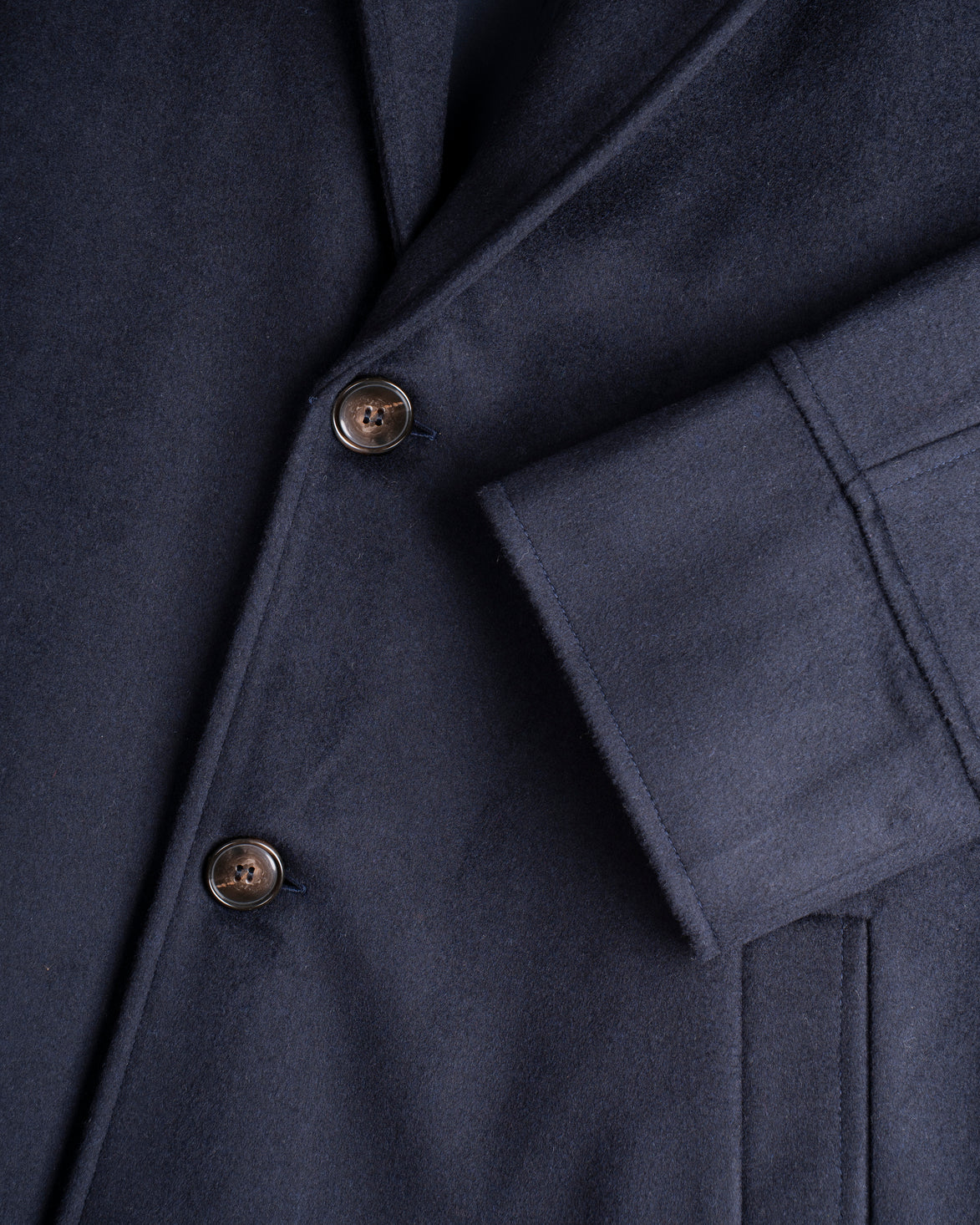 Wool Cashmere Coat - Navy | FINAL SALE