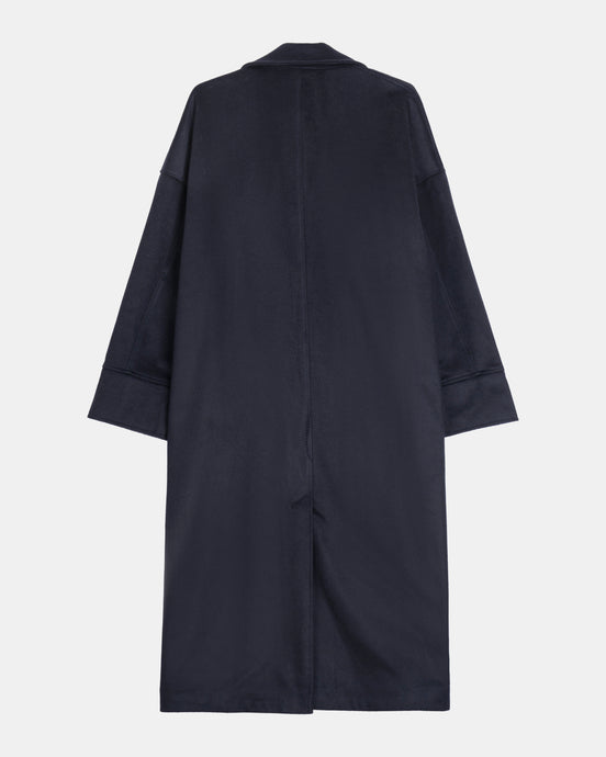 Wool Cashmere Coat - Navy | FINAL SALE