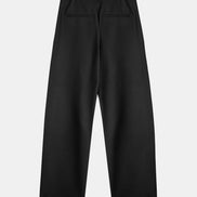 Signature Wool Pleated Trousers - Black