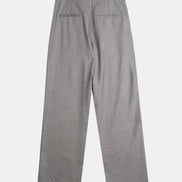 Signature Wool Pleated Trousers - Grey