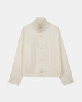 High Collar Blouson Jacket - Off White