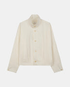 High Collar Blouson Jacket - Off White