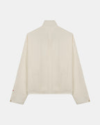 High Collar Blouson Jacket - Off White
