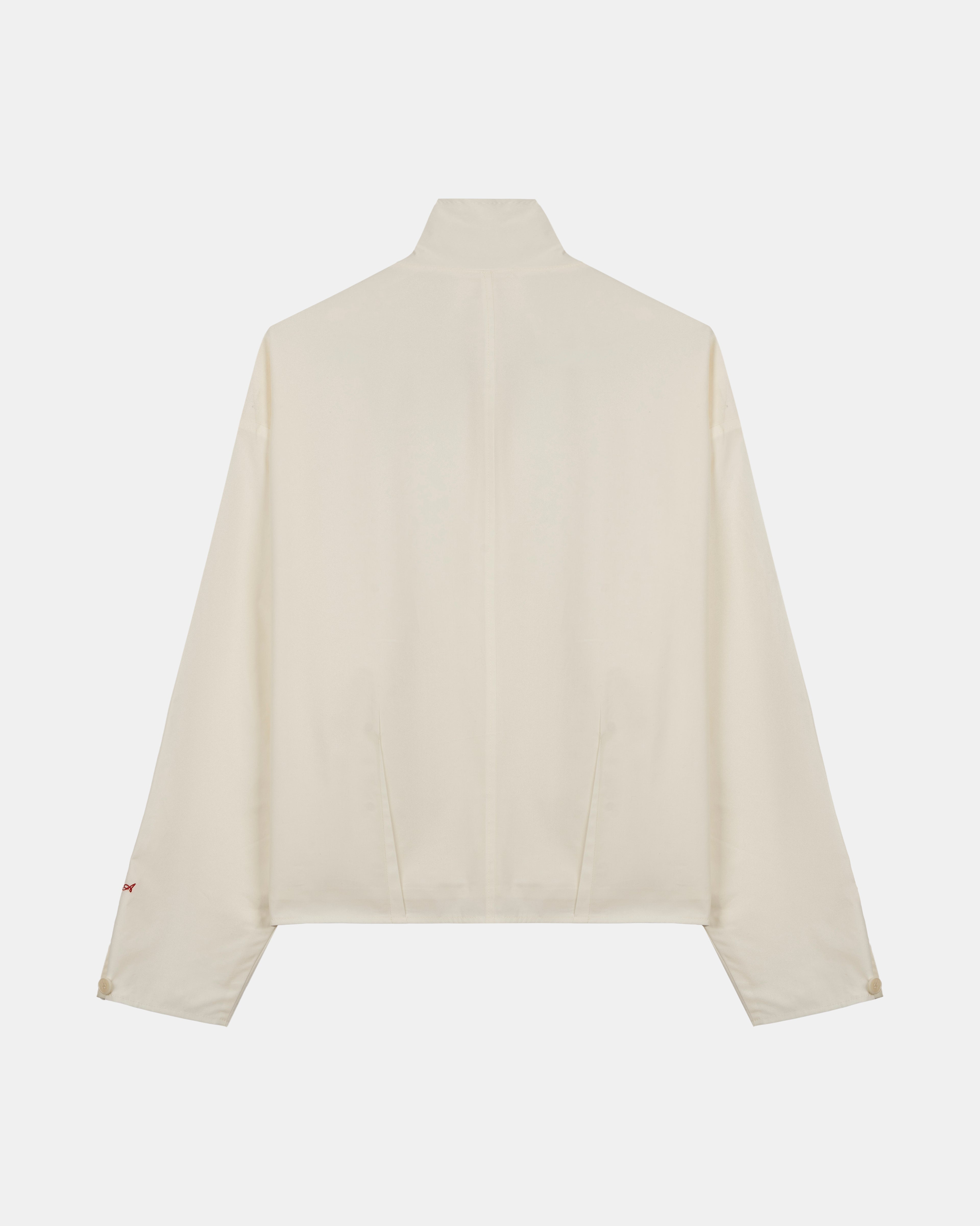 High Collar Blouson Jacket - Off White