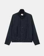 High Collar Blouson Jacket - Navy
