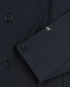 High Collar Blouson Jacket - Navy