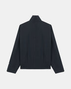 High Collar Blouson Jacket - Navy