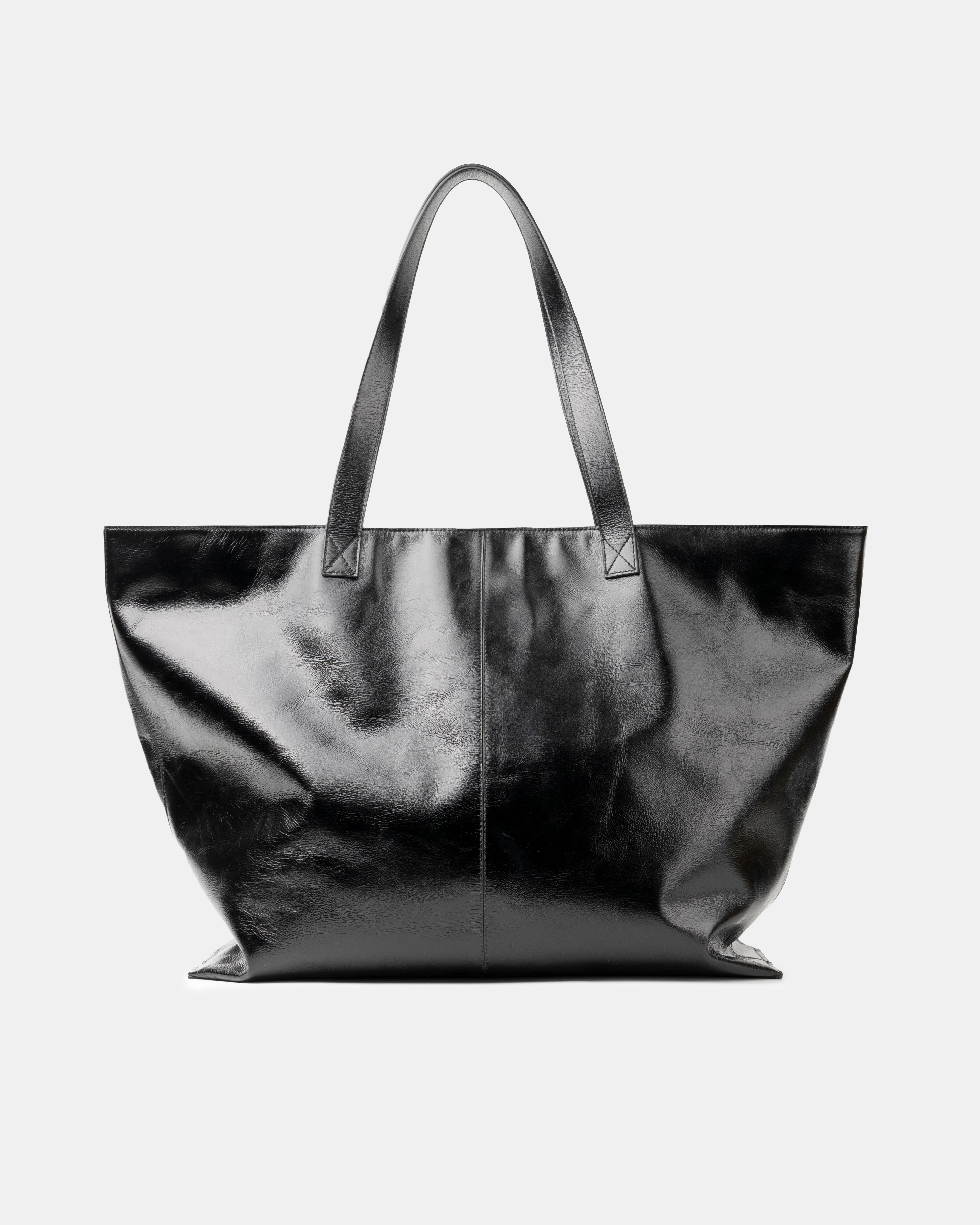 Maxi Leather Tote Bag - Black | Pre Order