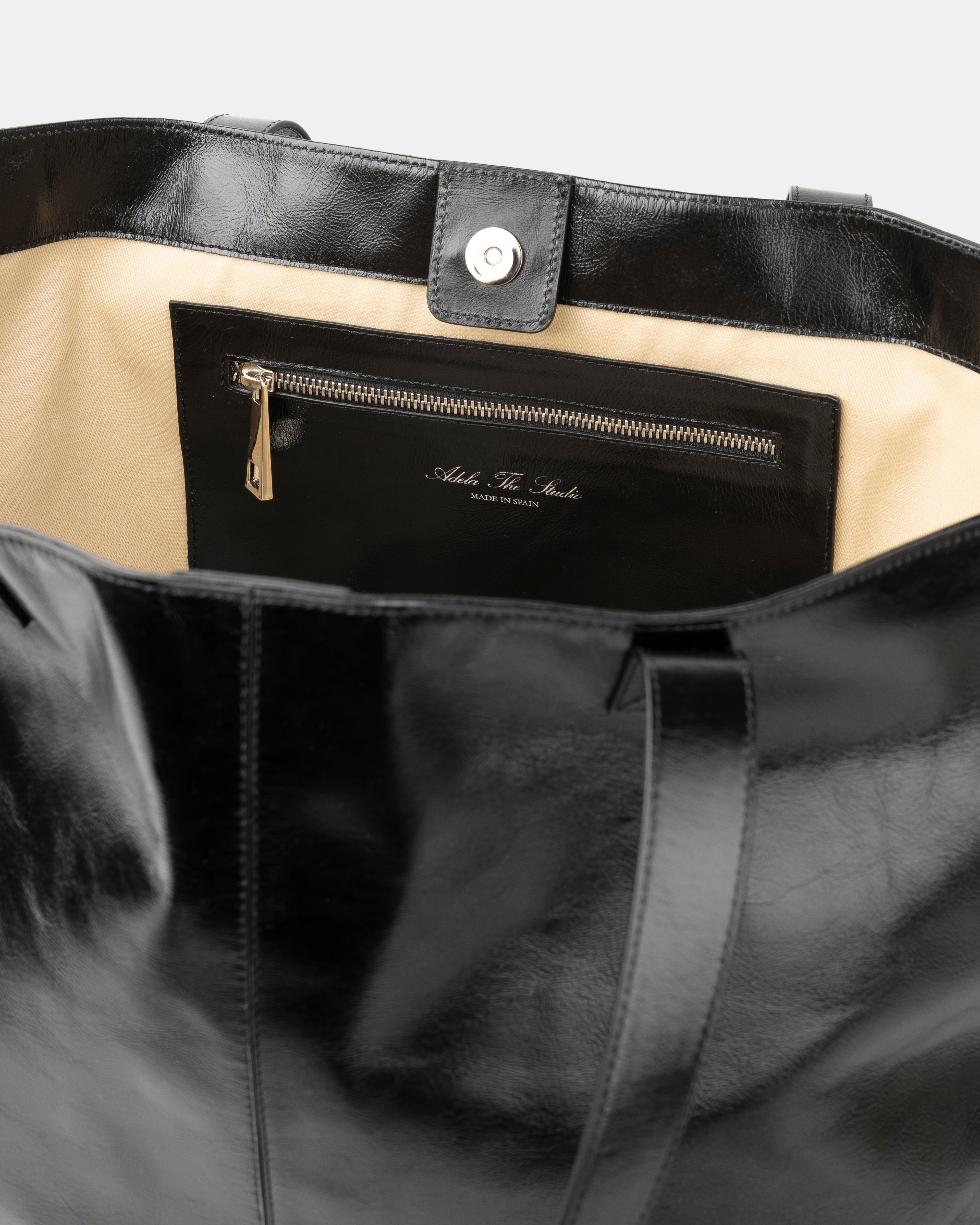 Maxi Leather Tote Bag - Black | Pre Order