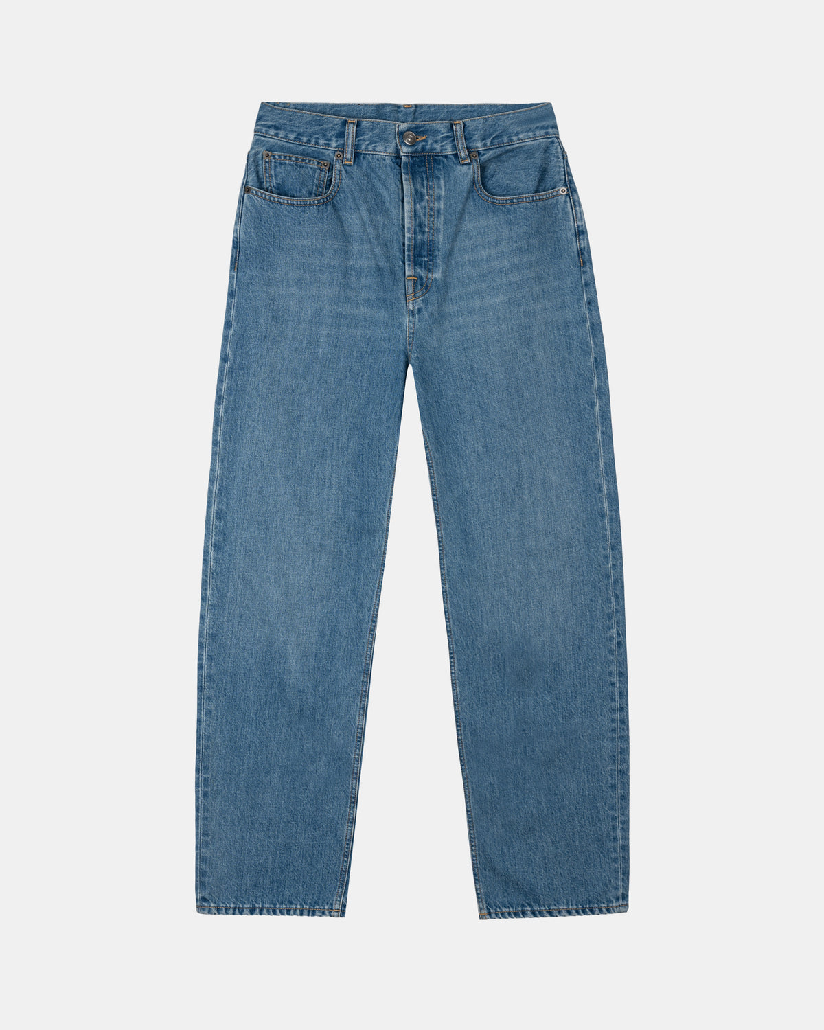 Relaxed Straight-Leg Jeans - Vintage Blue