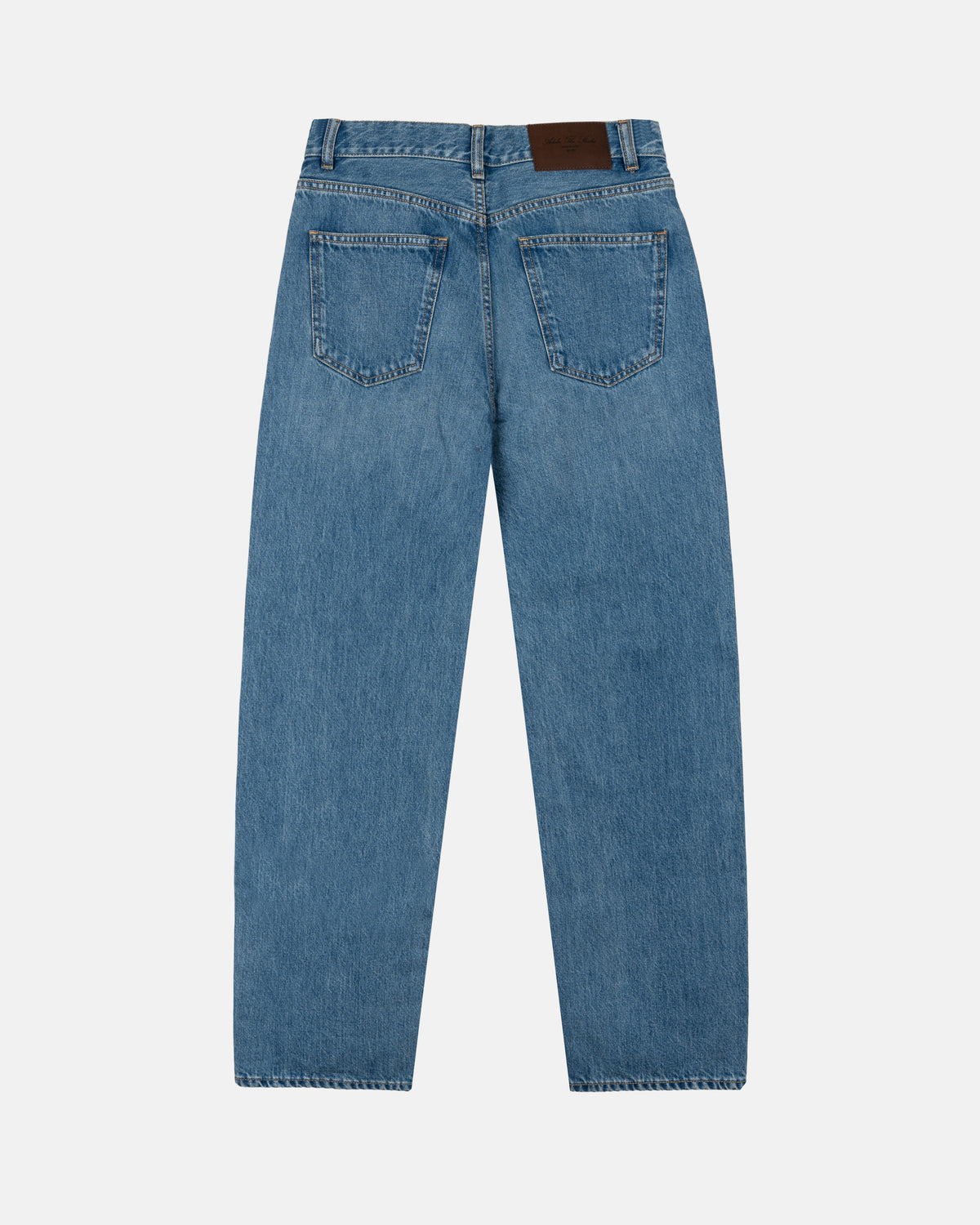 Relaxed Straight-Leg Jeans - Vintage Blue