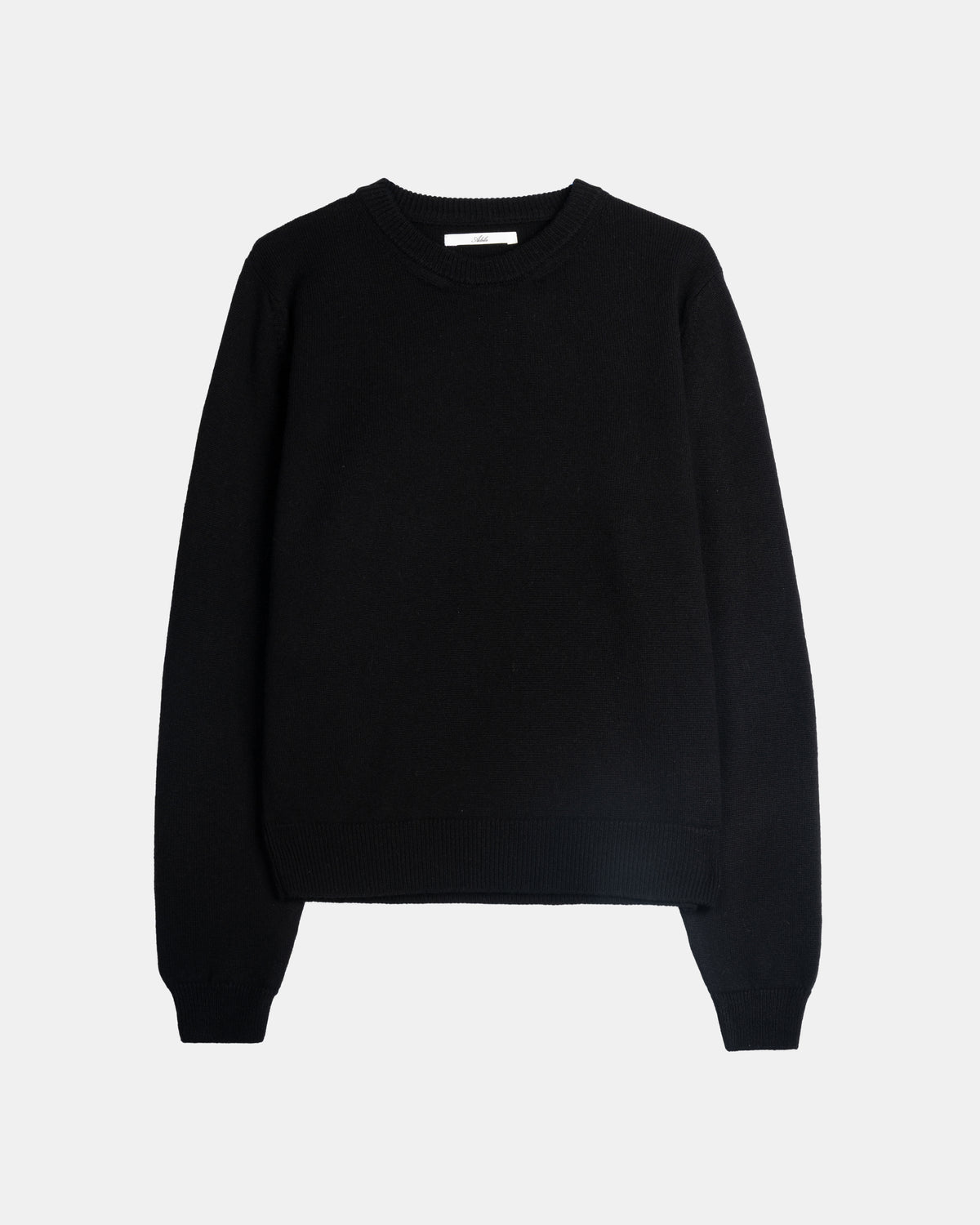 Wool Cashmere Crewneck - Black