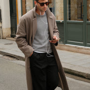 Wool Cashmere Coat - Taupe | SAMPLE