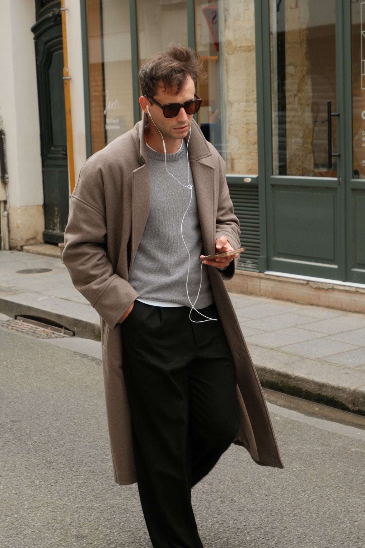 Wool Cashmere Coat - Taupe | FINAL SALE