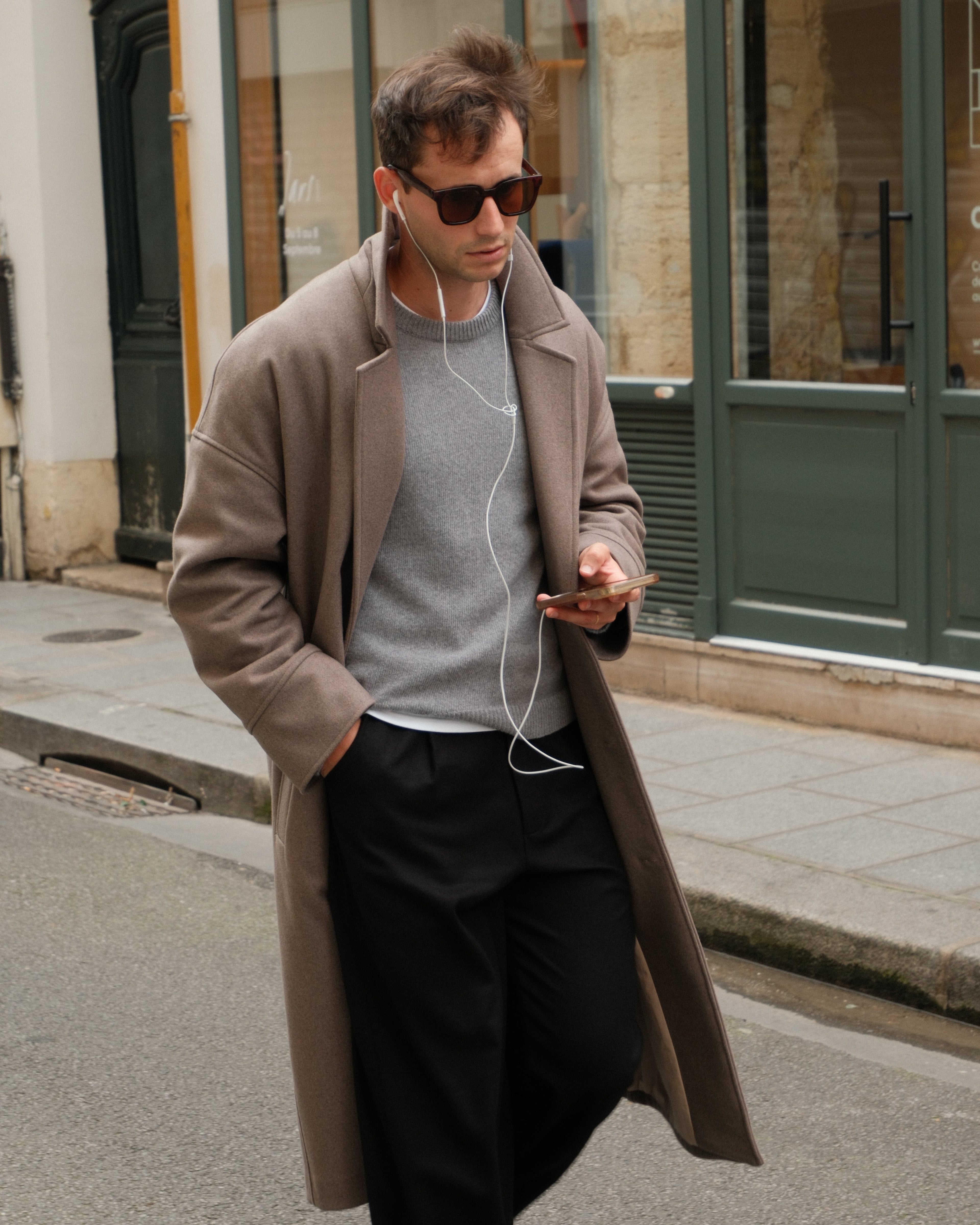 Wool Cashmere Coat - Limited Edition Taupe