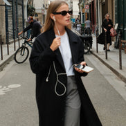 Wool Cashmere Coat - Navy | FINAL SALE