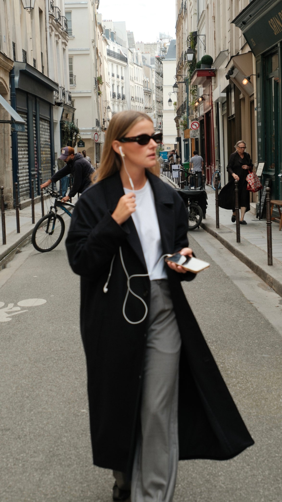 Wool Cashmere Coat - Navy | FINAL SALE