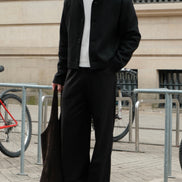 High Collar Wool Jacket - Black | Pre Order