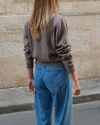 Wool Cashmere Crewneck - Taupe