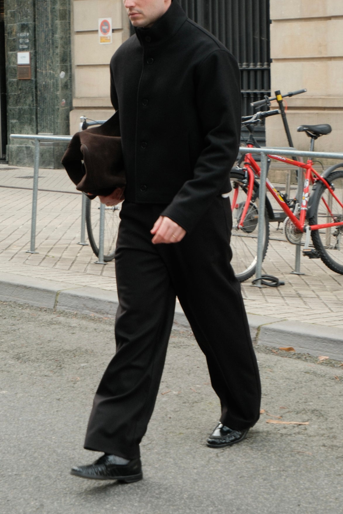 High Collar Wool Jacket - Black | Pre Order