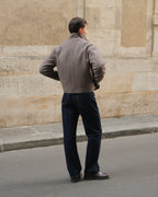 High Collar Wool Jacket - Taupe