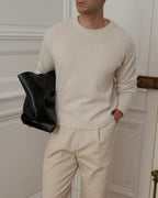 Wool Cashmere Crewneck - Cream | Final Sale