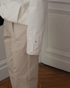 High Collar Blouson Jacket - Off White