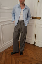 Signature Wool Pleated Trousers - Limited Edition Grey