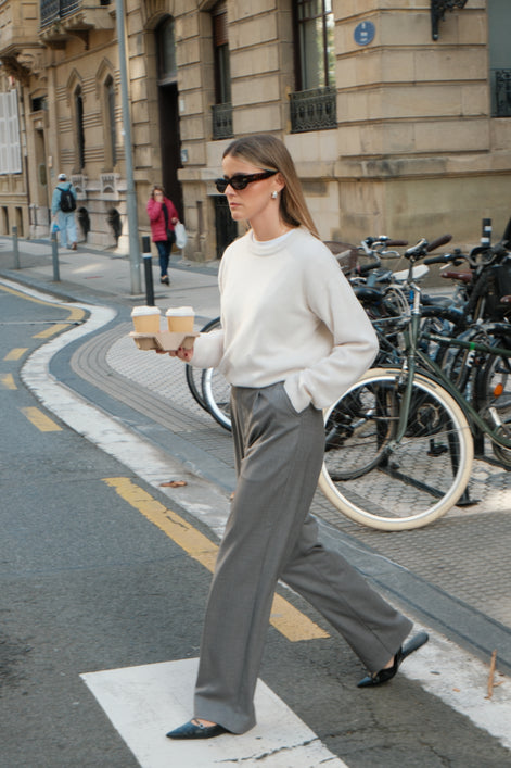 Wool Cashmere Crewneck - Cream | Pre Order