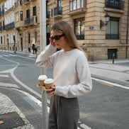Wool Cashmere Crewneck - Cream