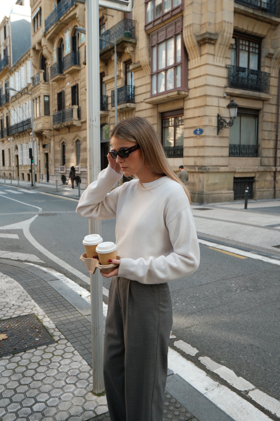 Wool Cashmere Crewneck - Cream